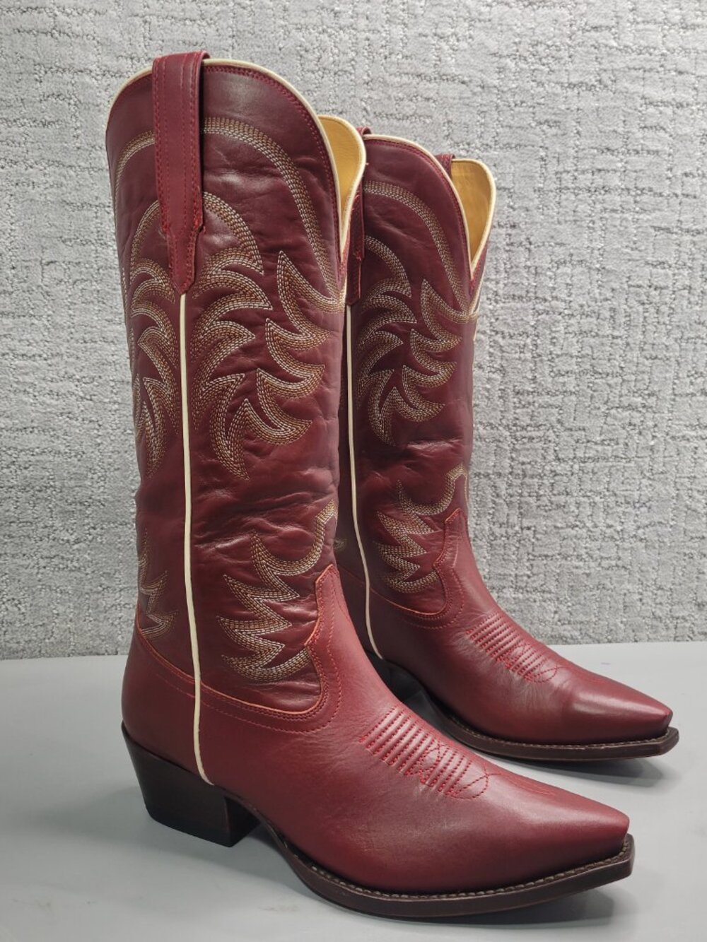 Tecovas The Annie Women's Size US 9B Scarlet Cowhide Cowgirl Boots. - Picture 12 of 13